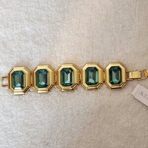 J Crew Rectangle Faceted Crystal Bracelet  size 7-8"